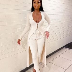 New Boutique 2 PC Long Cardigan and Pants Set